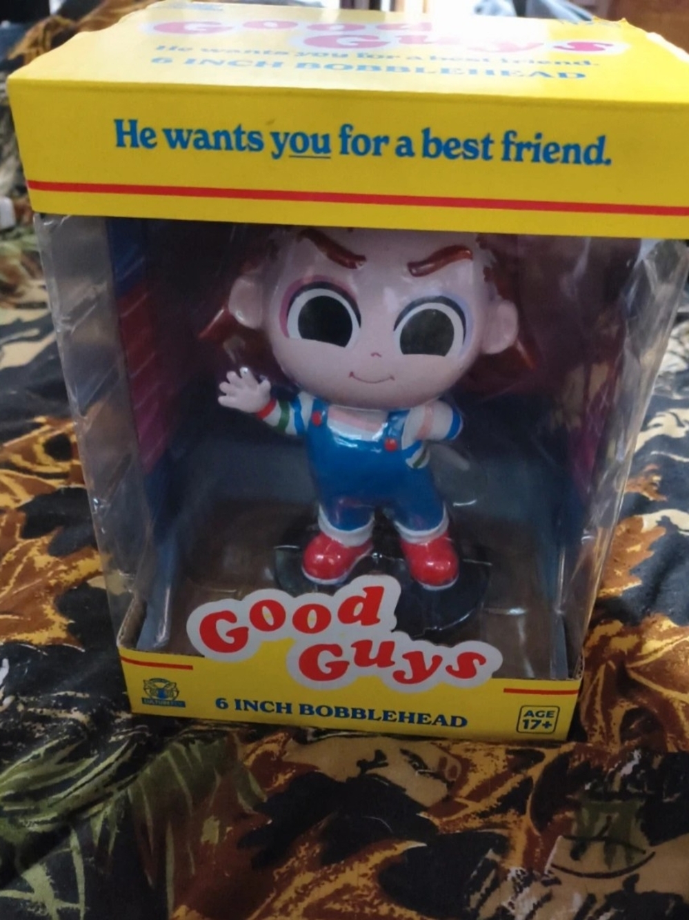 Good Guys Chucky-Inspired Bobblehead - Red Hair, Blue Outfit